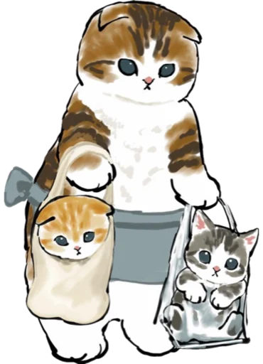 Kittens mofu_sand 4 naljepnica 🛍