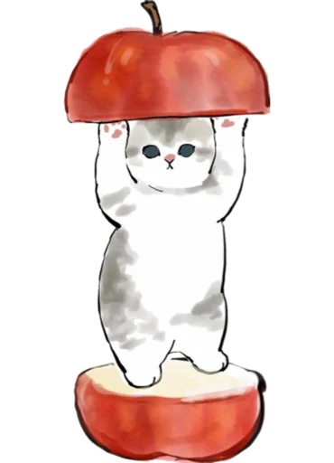 Kittens mofu_sand 4 stiker 🍎