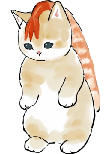 Стикер Kittens mofu_sand 4 🍤