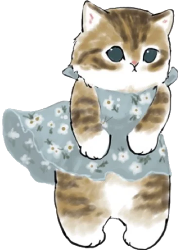 Стикер Kittens mofu_sand 2 👗