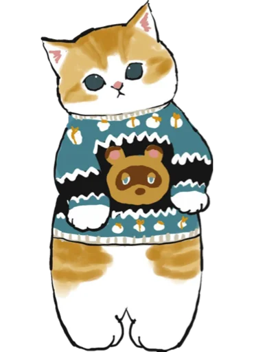 Kittens mofu_sand 2 sticker 👕