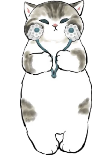 Kittens mofu_sand 2 sticker 💆‍♀️