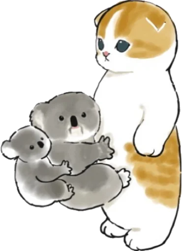 Стикер Kittens mofu_sand 2 🐨