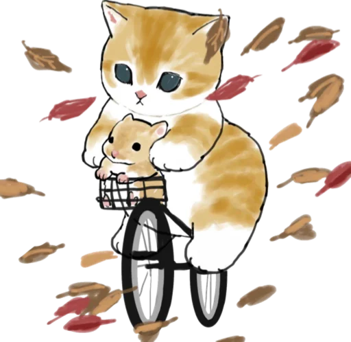Стикер Kittens mofu_sand 2 🍂