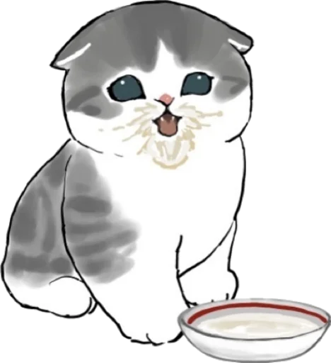 Kittens mofu_sand 2 stiker 🥛