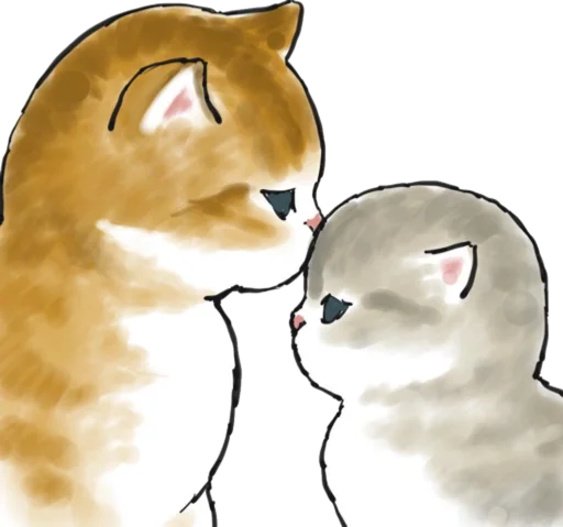 Стикер Kittens mofu_sand 2 😽