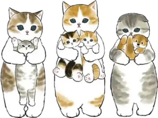 Kittens mofu_sand 2 naljepnica 🐱