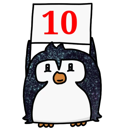 КОСМИЧЕСКИЕ пингвины sticker 🔟