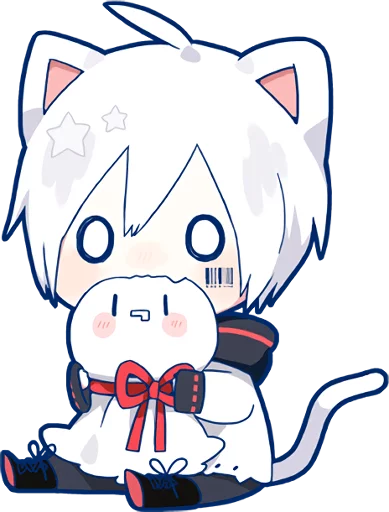 Telegram Sticker «Mafumafu Sticker (cat)» 😗