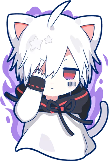 Mafumafu Sticker (cat) emoji 👿