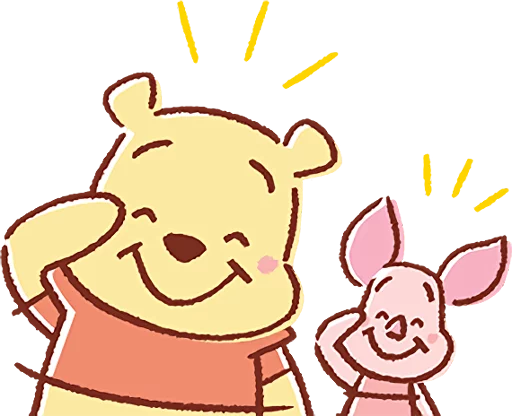 Telegram stickers Pooh and Piglet (Lovely)