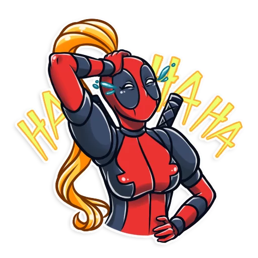 Telegram Sticker «Lady Deadpool» 
