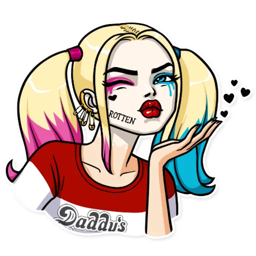 Telegram stiker «Harley Quinn» 
