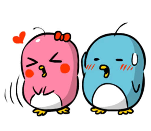 Telegram stickers Lovely couple penguins - 'ALPENG' Ver 2