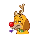 Telegram emojis Max Christmas Dog