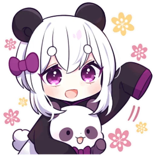 Teleqram stikerləri Panda Girl