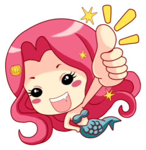Telegram stickers Mervenus : Sweet Mermaid Of The Sea