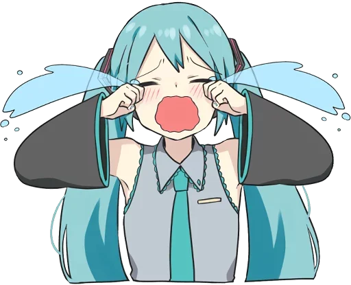 Hatsune Miku emoji 😭