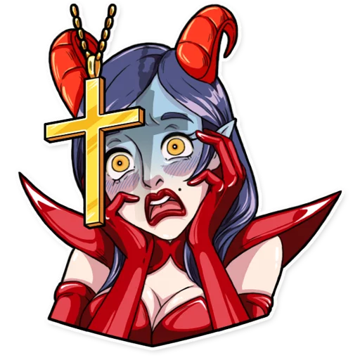 Telegram Sticker «Miss Devil» 