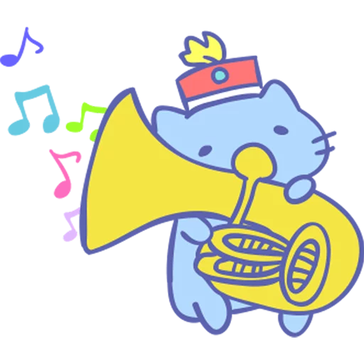 Kitty March Band sticker 🎺