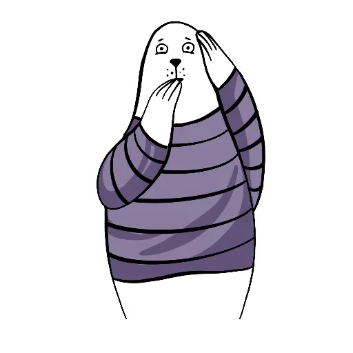 Sticker de Telegram «Мне лень-я Тюлень» 🤩