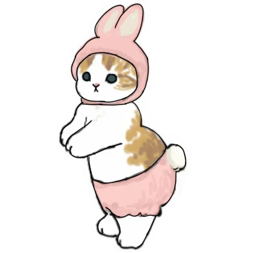 Коты mofu_sand sticker 🐰