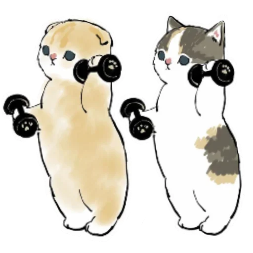 Коты mofu_sand sticker 🏋‍♀