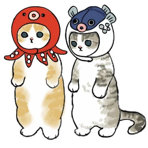 Коты mofu_sand sticker 👯‍♀