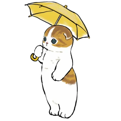 Коты mofu_sand sticker ☂