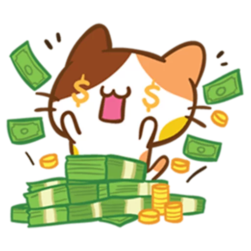 What does the cat say ... Meow sticker 💵