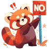 Red Pandas emoji 🙅‍♂️