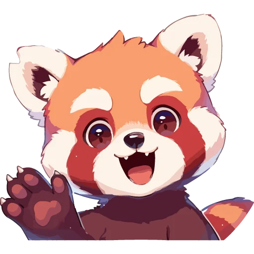 Telegram stickers Red panda