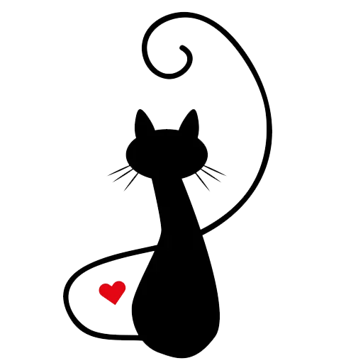 Black cat ✌️ stiker 🙀