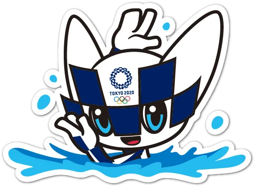 Summer Olympics 2020 Miraitowa stiker 🏊‍♀️