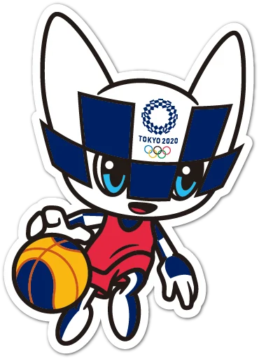 Стикер Summer Olympics 2020 Miraitowa 🏀