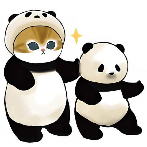Панда и Котик emoji 👍