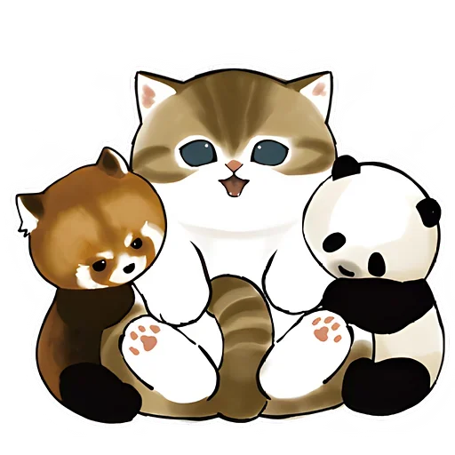 Панда и Котик emoji ☺