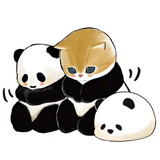 Панда и Котик emoji 🙏