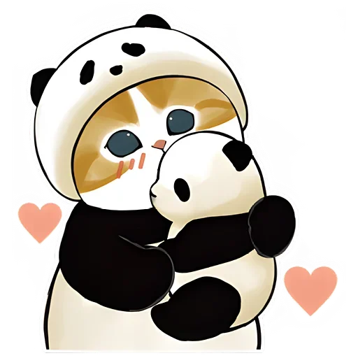 Панда и Котик emoji 😘