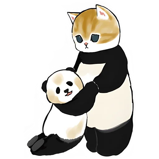 Панда и Котик emoji 😁