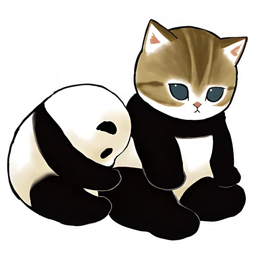 Панда и Котик emoji 😌