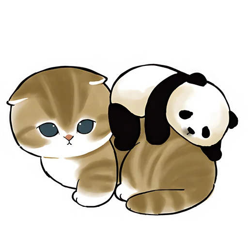 Панда и Нян emoji 😙