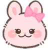 Емодзі телеграм Pink Bunny