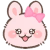 Pink Bunny emoji 🥹