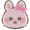Pink Bunny emoji 😯