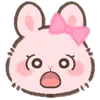 Pink Bunny emoji 😮