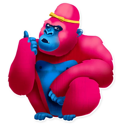 Pink Gorilla  sticker 👍