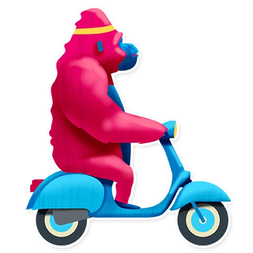 Стикер Pink Gorilla  🛵