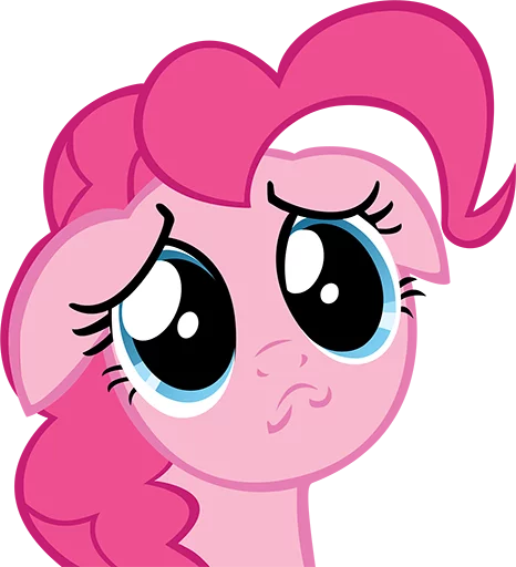 Pinki Pie Pony emoji 😟