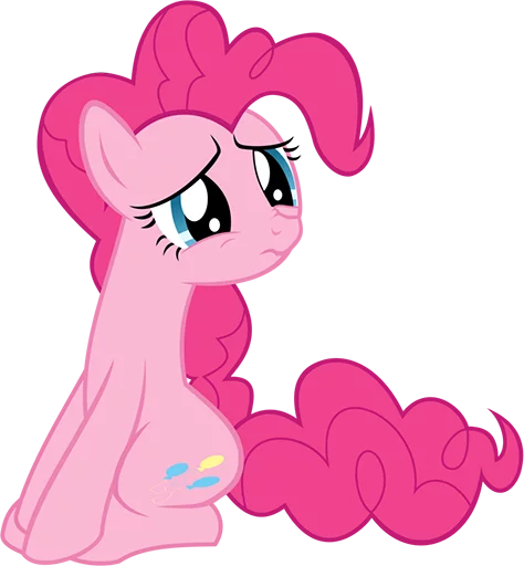 Pinki Pie Pony emoji 😟